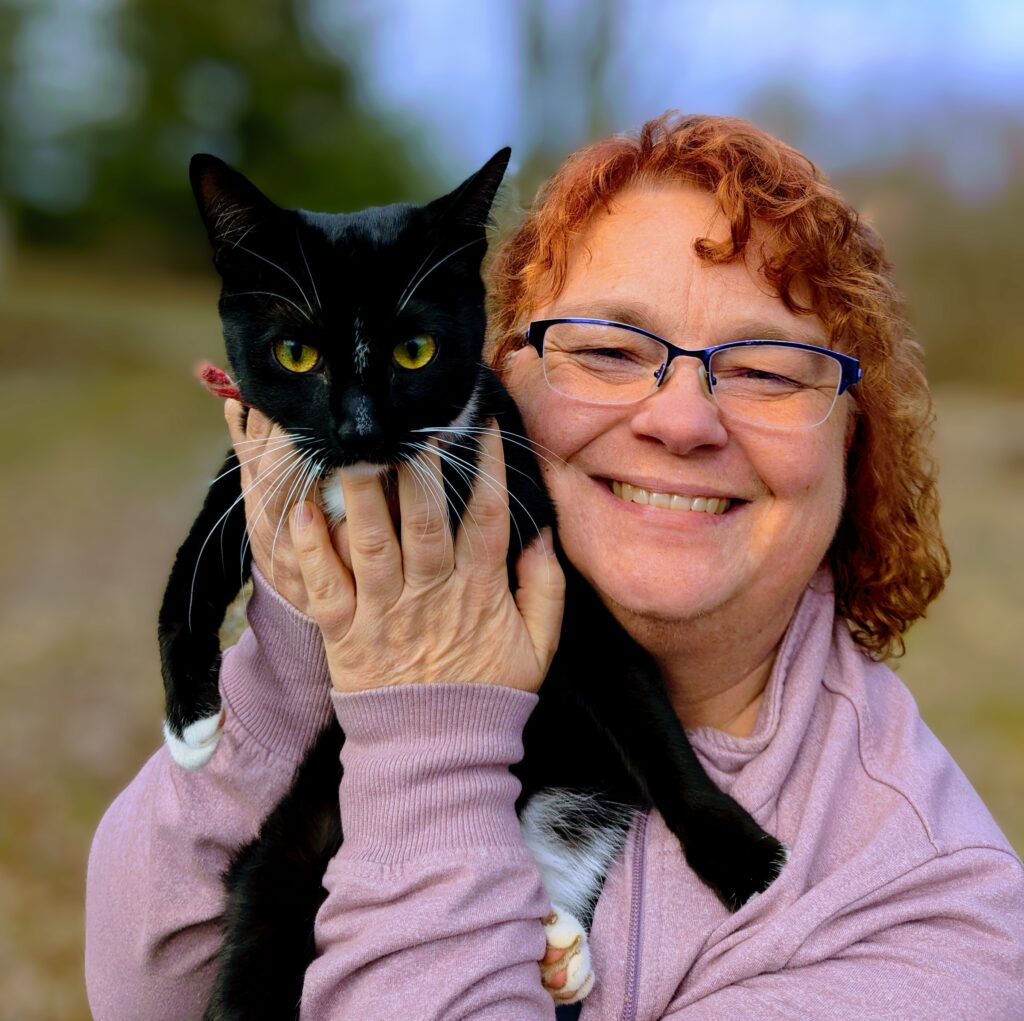 Dr. Specht with her cat